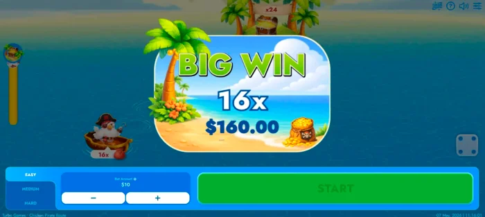Μεγάλη νίκη Chicken Pirate Route